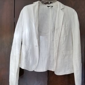 white "cropped" jacket